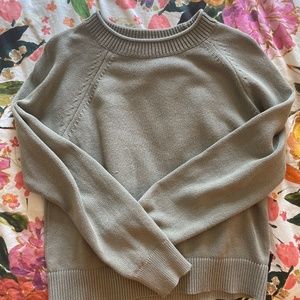 Green knit sweater
